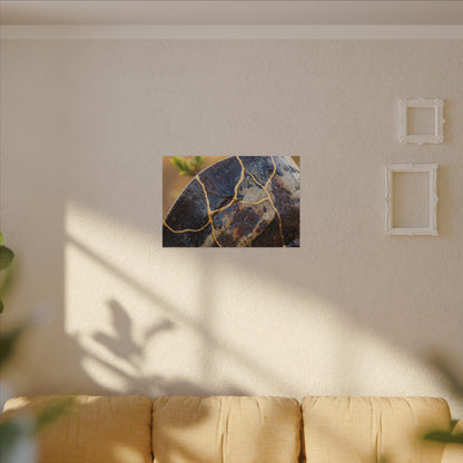 Fukinsei Rust Patina Canvas Art - Kintsugi Gold Repair