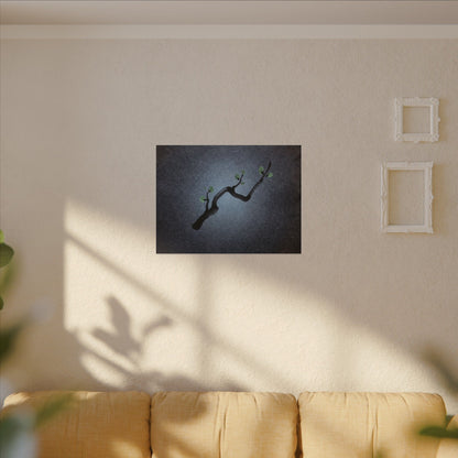 Ink Brushstroke Canvas Art | Spring Dark Japandi Moody Minimal Art