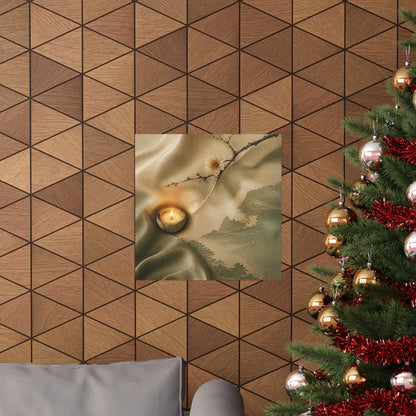 Candlelight Silk Drape Wall Art Print - Japandi Ma