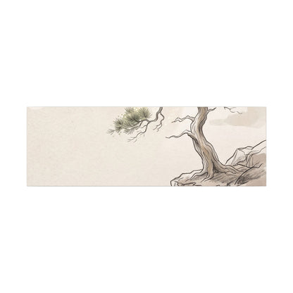 Japandi Pine Tree in Dappled | Minimal Line Canvas Art