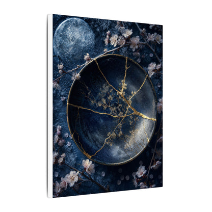 Cherry Blossom Winter Canvas Art | Kintsugi Philosophical Design