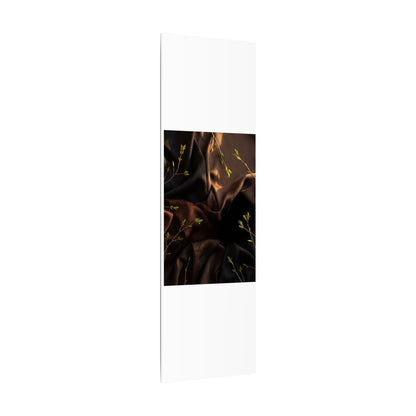 Dark Japandi Silk Drape in Golden Hour | Moody Minimal Canvas Art