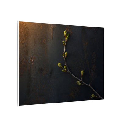 Dark Japandi Rust Patina in Golden Hour | Moody Minimal Canvas Art