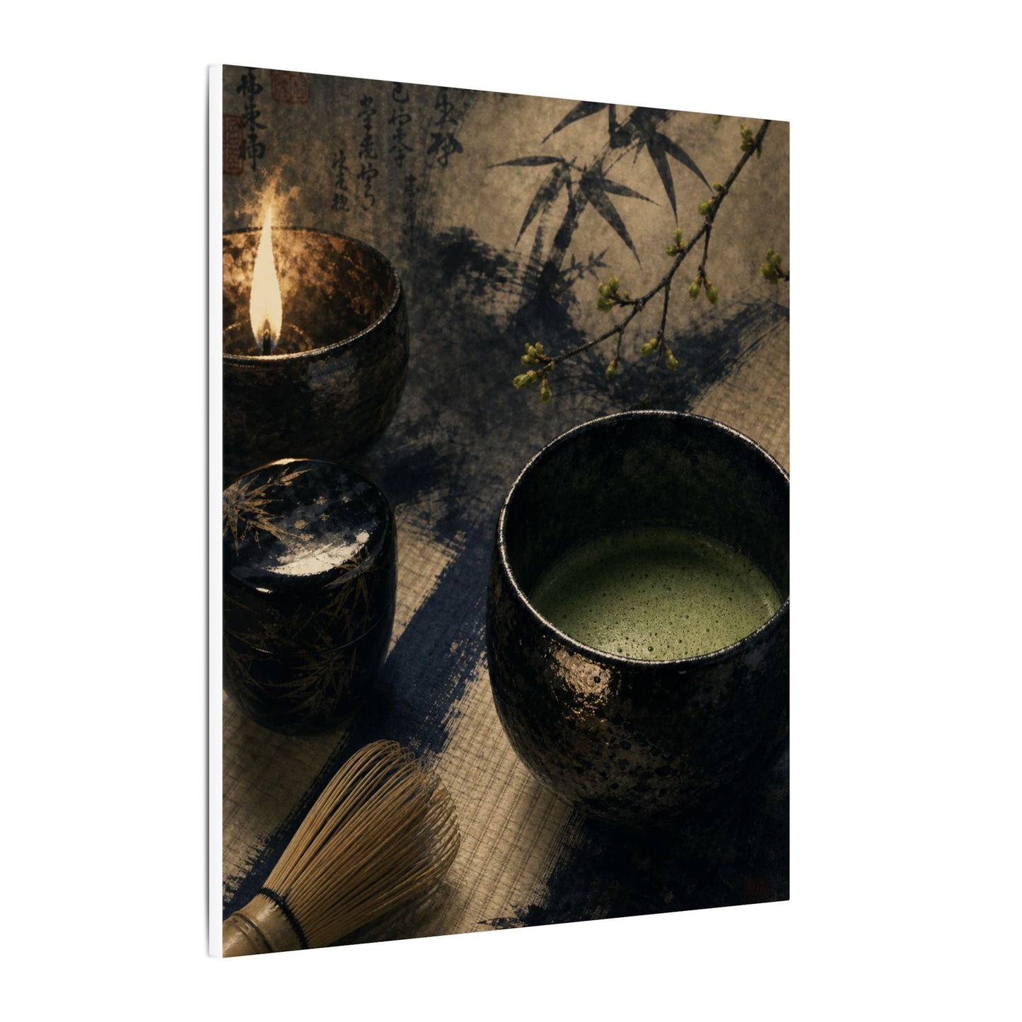 Ma Tea Ceremony Canvas Art - Zen Sumi E