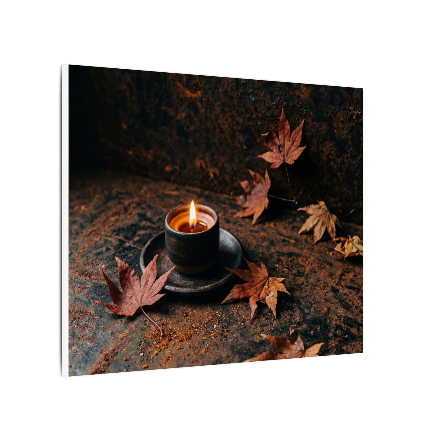 Autumn Rust Patina Shadow Zen Canvas Art | Sophisticated Decor