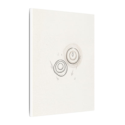 River Stones Canvas Art | Winter Japandi Minimal Line Art