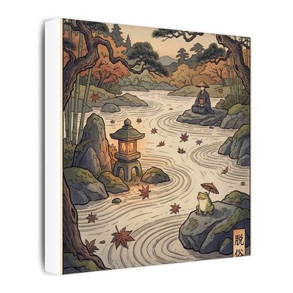 Rock Garden Autumn Canvas Art | Zen Serene Design