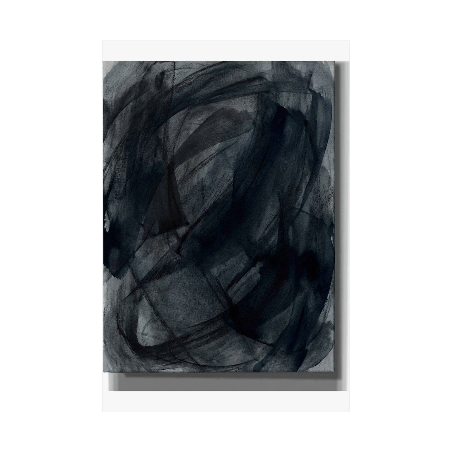 Deep Tones Dark Japandi Charcoal Wall Art Print