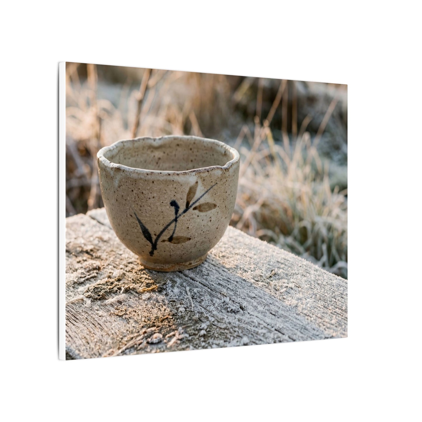 Golden Hour Ceramic Bowl Canvas Art - Japandi Ma
