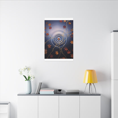 Kintsugi Water Ripple in Dawn | Gold Vein Canvas Art