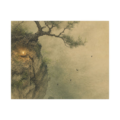 Spring Pine Tree Minimal Line Canvas Art | Earthy Decor