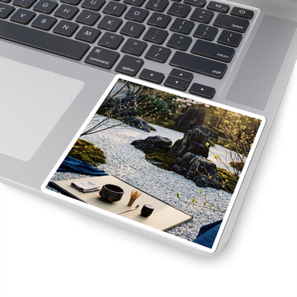 Golden Hour Tea Ceremony Sticker - Zen Seijaku
