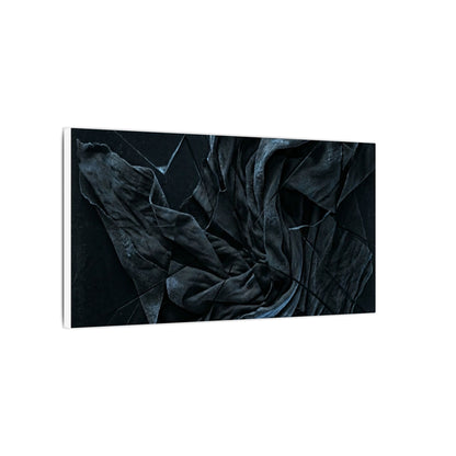 Dark Japandi Silk Drape in Moonlight | Moody Minimal Canvas Art