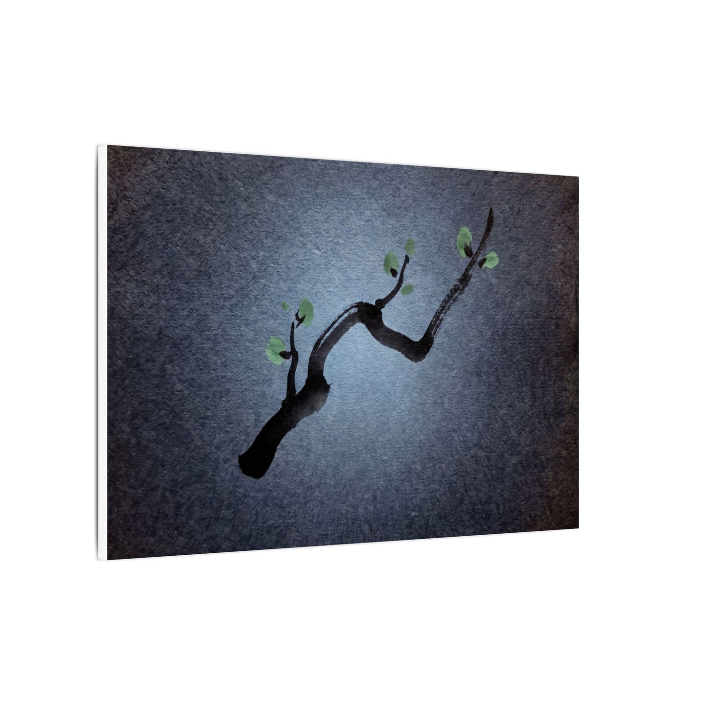 Ink Brushstroke Canvas Art | Spring Dark Japandi Moody Minimal Art