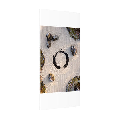 Rock Garden Canvas Art | Winter Zen Enso Art
