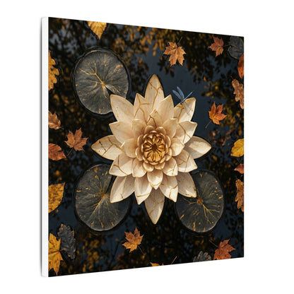 Healing Lotus Flower Canvas Art - Gold Repair Kintsugi