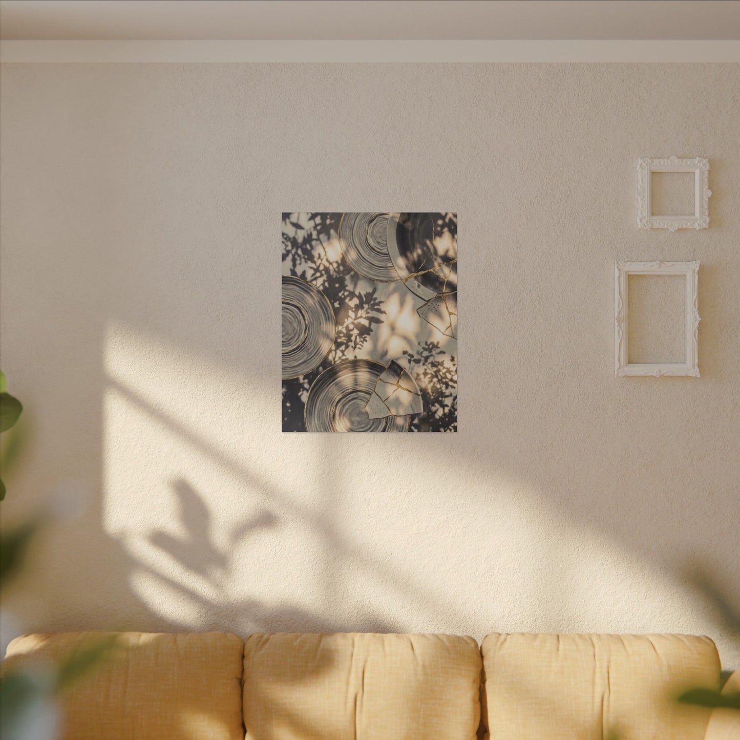 Healing Water Ripple Canvas Art - Gold Vein Kintsugi