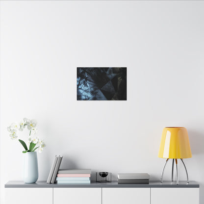 Shadow Play Winter Canvas Art | Dark Japandi Luxurious Design