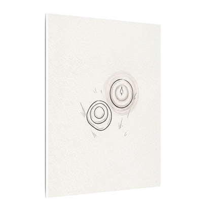 River Stones Canvas Art | Winter Japandi Minimal Line Art