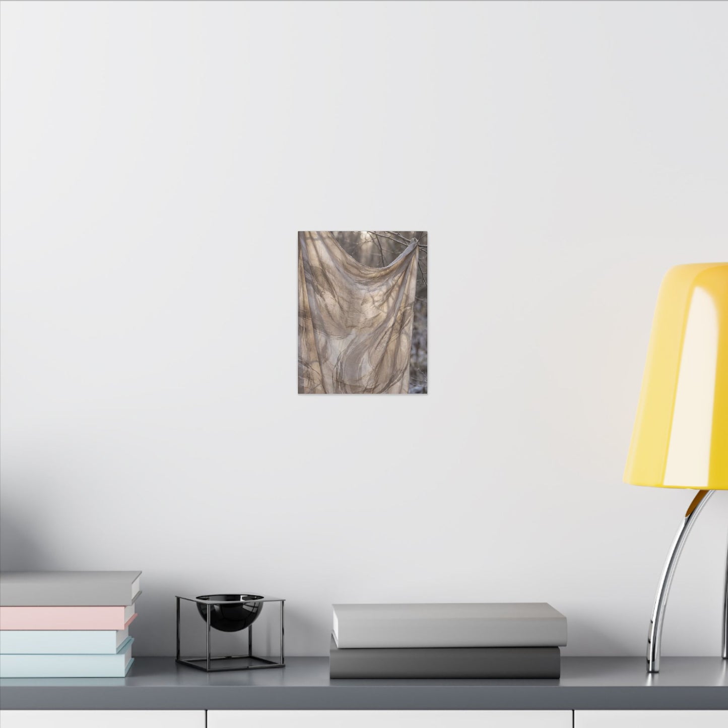 Ma Silk Drape Canvas Art - Japandi Japanese Pattern