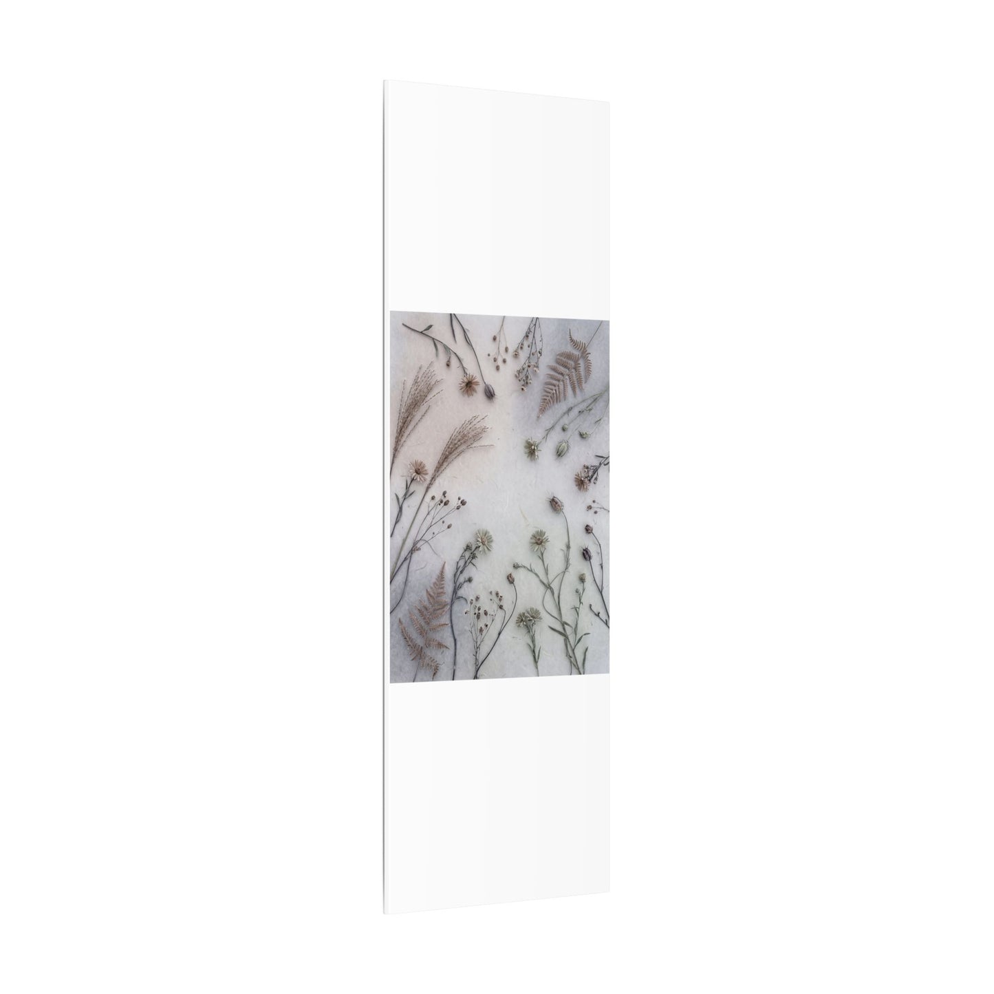 Dried Flowers Japanese Pattern Canvas Art | Elegant Japandi Art