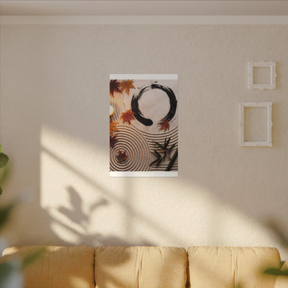 Tranquil Rock Garden Canvas Art - Enso Zen