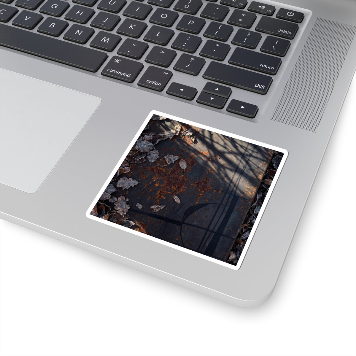 Rust Patina Sticker | Winter Dark Japandi Charcoal Ink Art Art Print