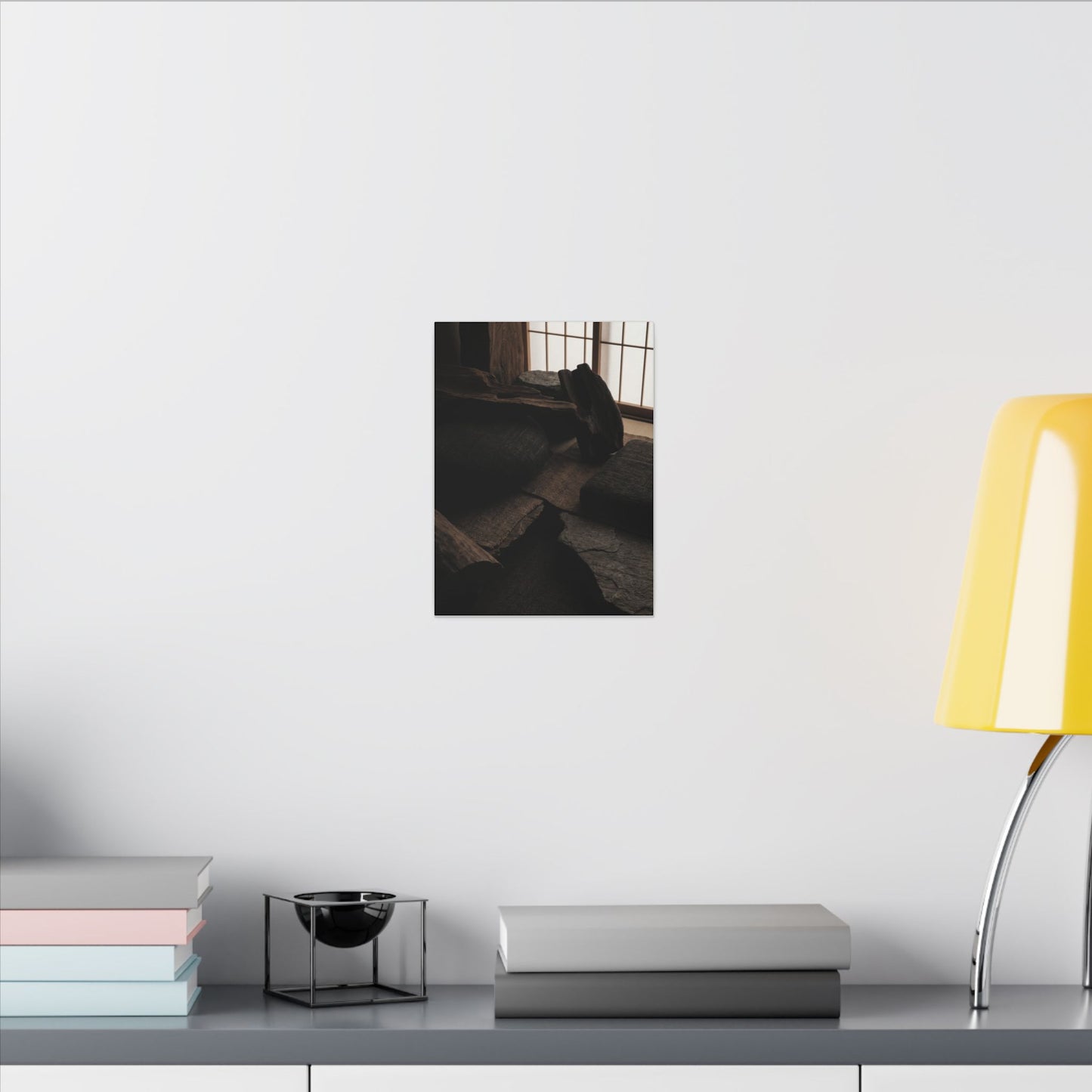 Dark Japandi Shadow Zen Canvas Art
