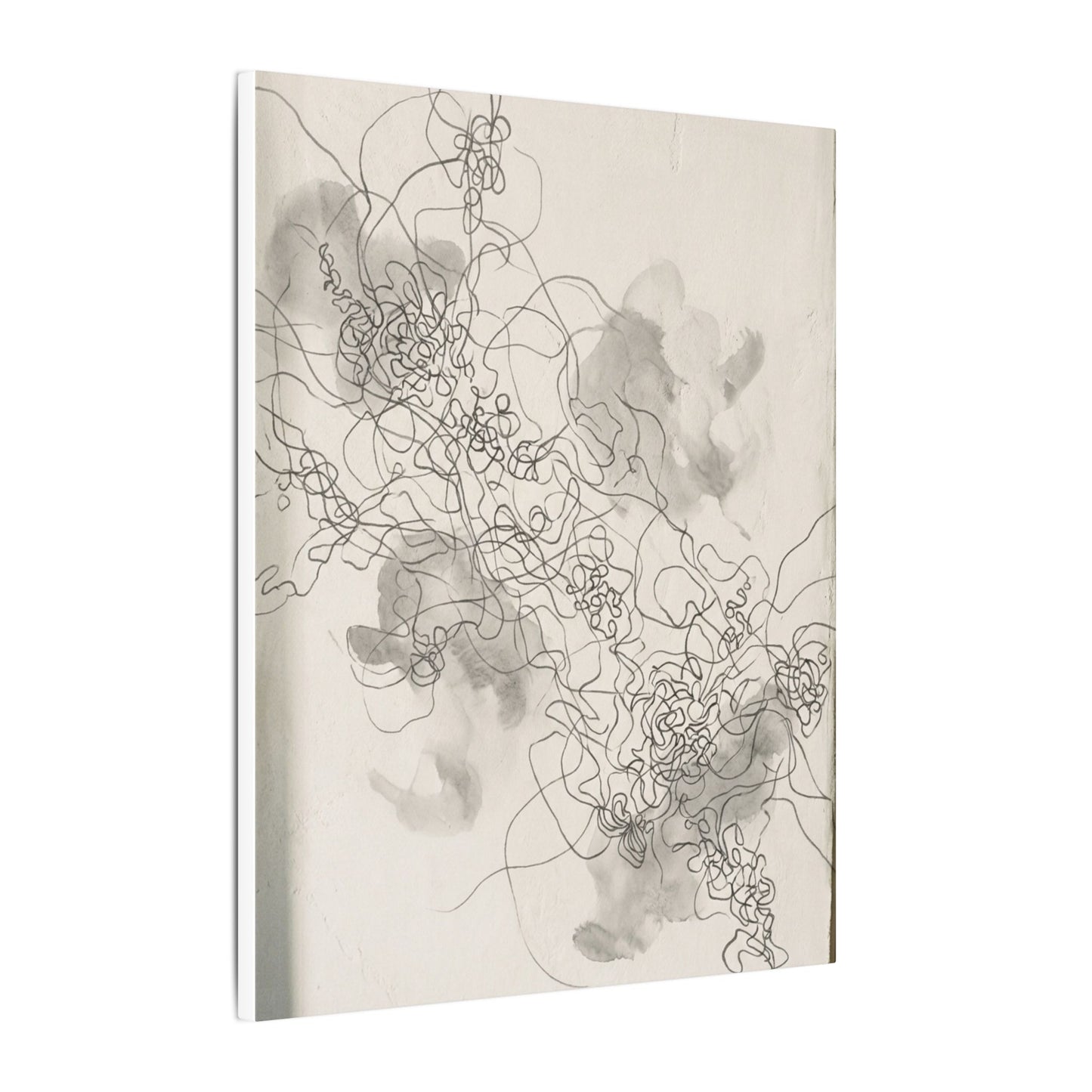 Shadow Play Spring Canvas Art | Dark Japandi Sophisticated Design