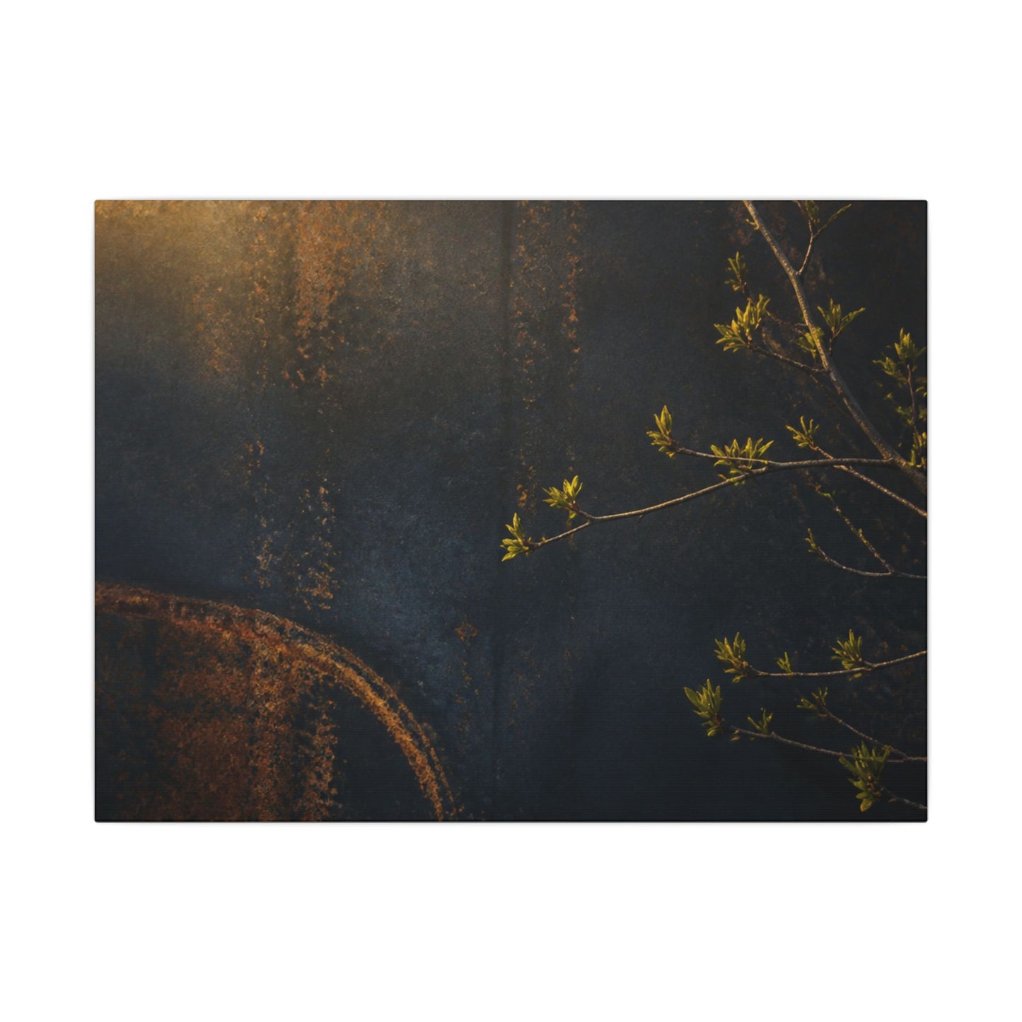 Spring Rust Patina Dark Texture Canvas Art | Moody Decor