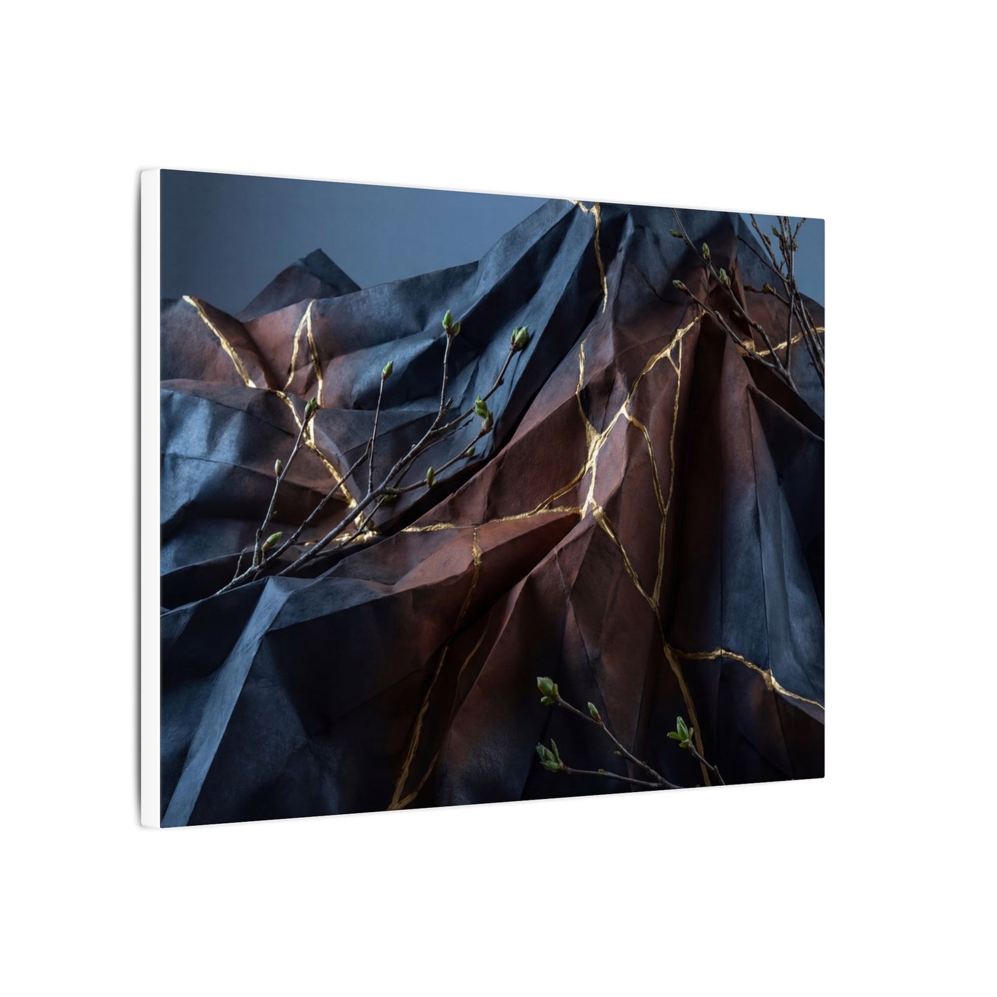 Paper Fold Broken Beauty Canvas Art | Philosophical Kintsugi Art