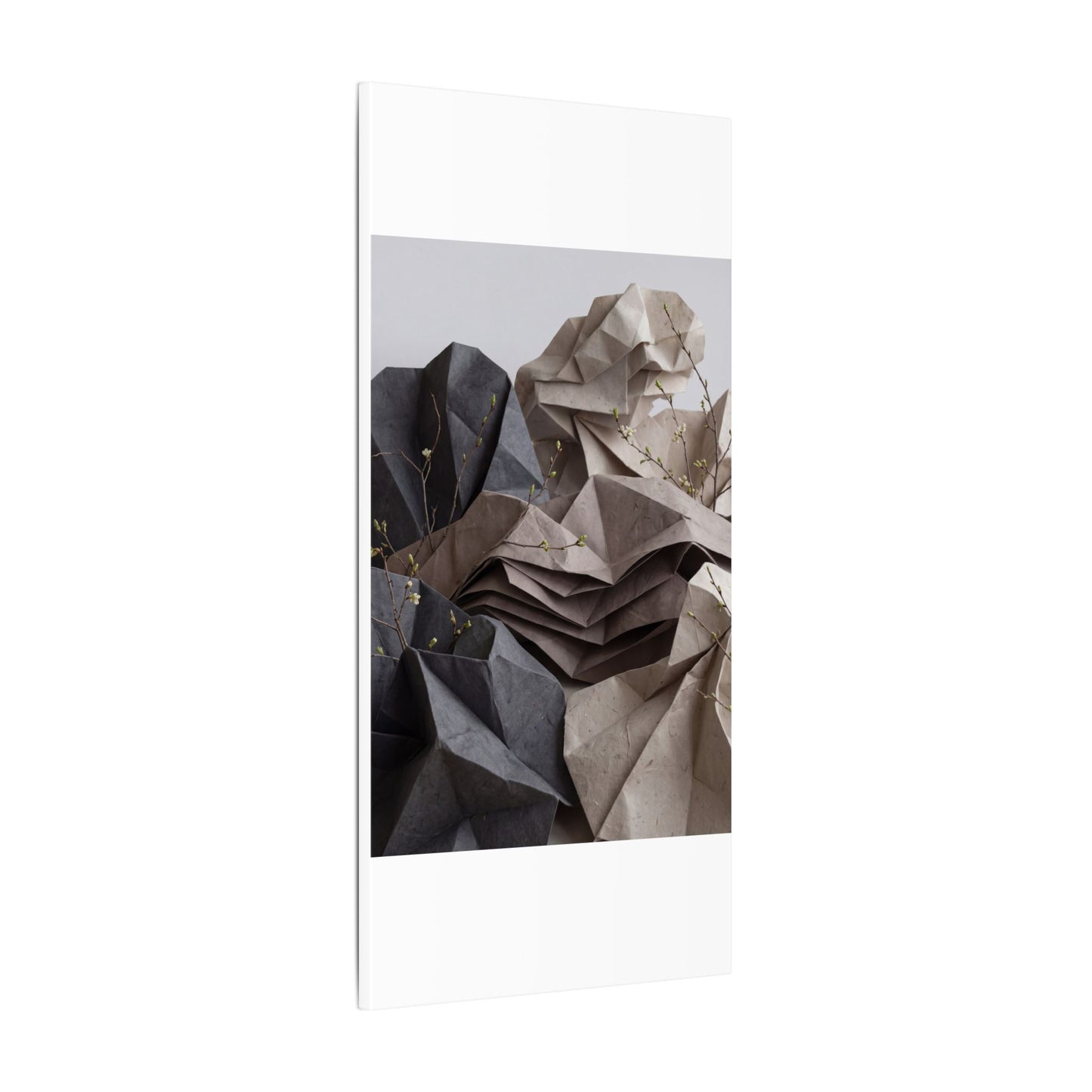 Neutral Paper Fold Canvas Art - Texture Japandi