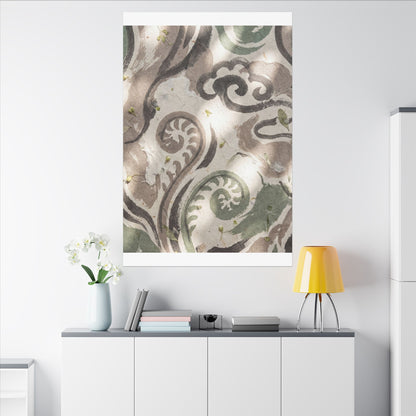 Dappled Ink Brushstroke Canvas Art - Japandi Ma