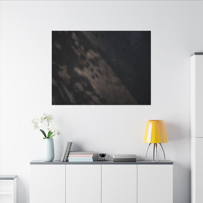 Shadow Play Winter Canvas Art | Dark Japandi Moody Design