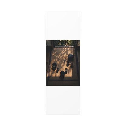 Shibui Tea Ceremony Canvas Art - Dark Japandi Shadow Zen