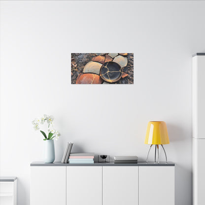 Winter Broken Pottery Gold Vein Canvas Art | Beautiful Decor