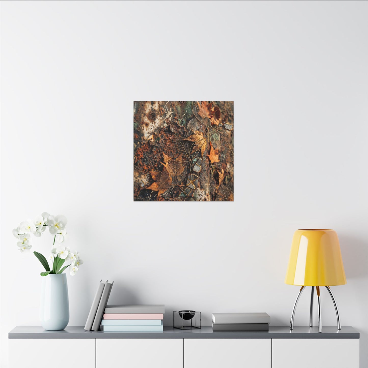 Rust Patina Canvas Art | Autumn Japandi Texture Art
