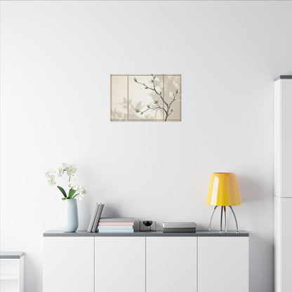 Shoji Screen Spring Canvas Art | Japandi Cozy Design