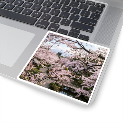 Fukinsei Cherry Blossom Sticker - Dark Japandi Moody Minimal Art Print