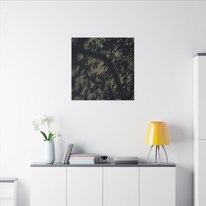 Atmospheric Shadow Play Canvas Art - Moody Minimal Dark Japandi