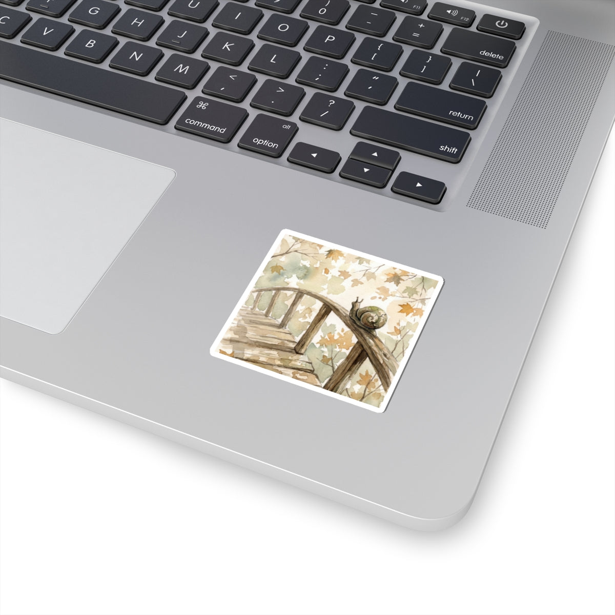 Wooden Bridge Autumn Sticker | Japandi Earthy Design