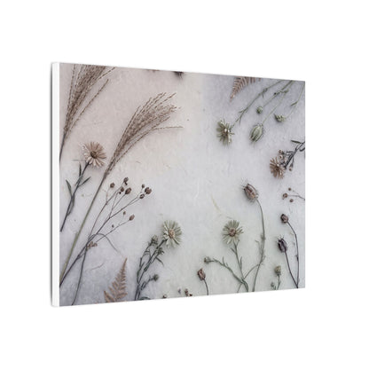 Dried Flowers Japanese Pattern Canvas Art | Elegant Japandi Art