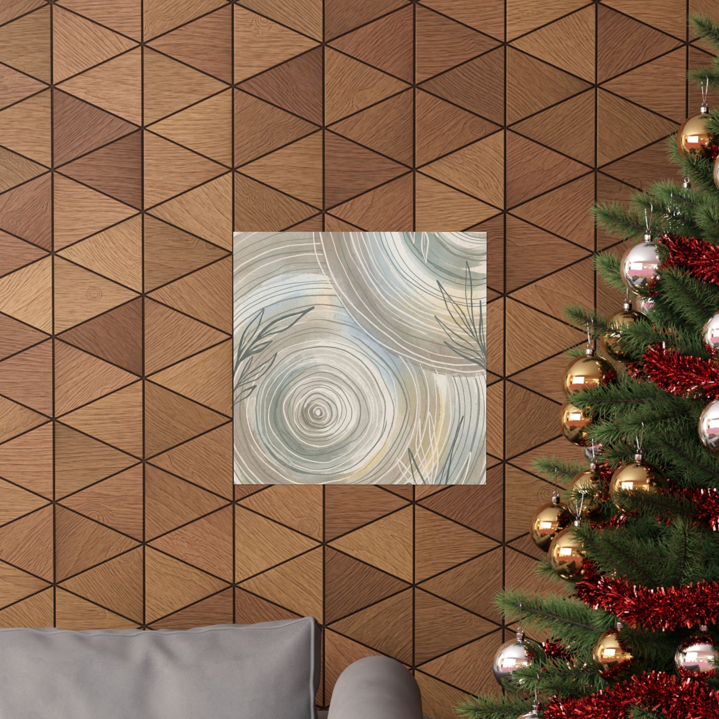 Moonlight Water Ripple Wall Art Print - Japandi Kanso