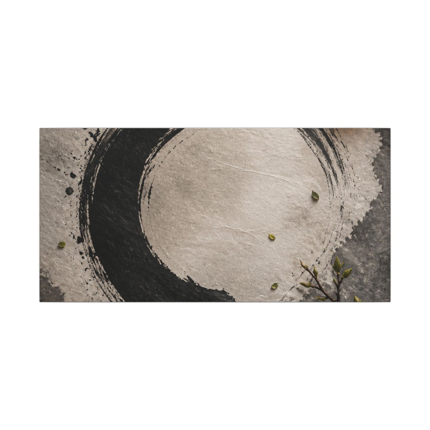 Candlelight Ink Brushstroke Canvas Art - Zen Ma