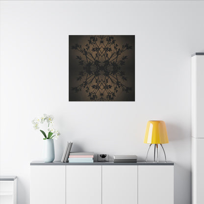 Golden Hour Shadow Play Canvas Art - Dark Japandi Seijaku