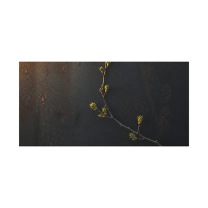 Dark Japandi Rust Patina in Golden Hour | Moody Minimal Canvas Art