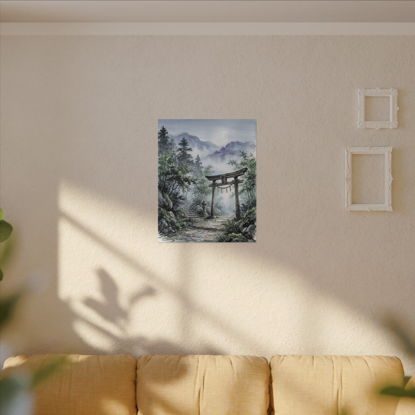 Moonlight Torii Gate Canvas Art - Zen Fukinsei
