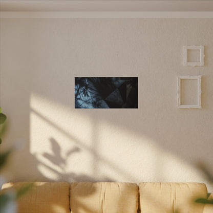 Shadow Play Winter Canvas Art | Dark Japandi Luxurious Design