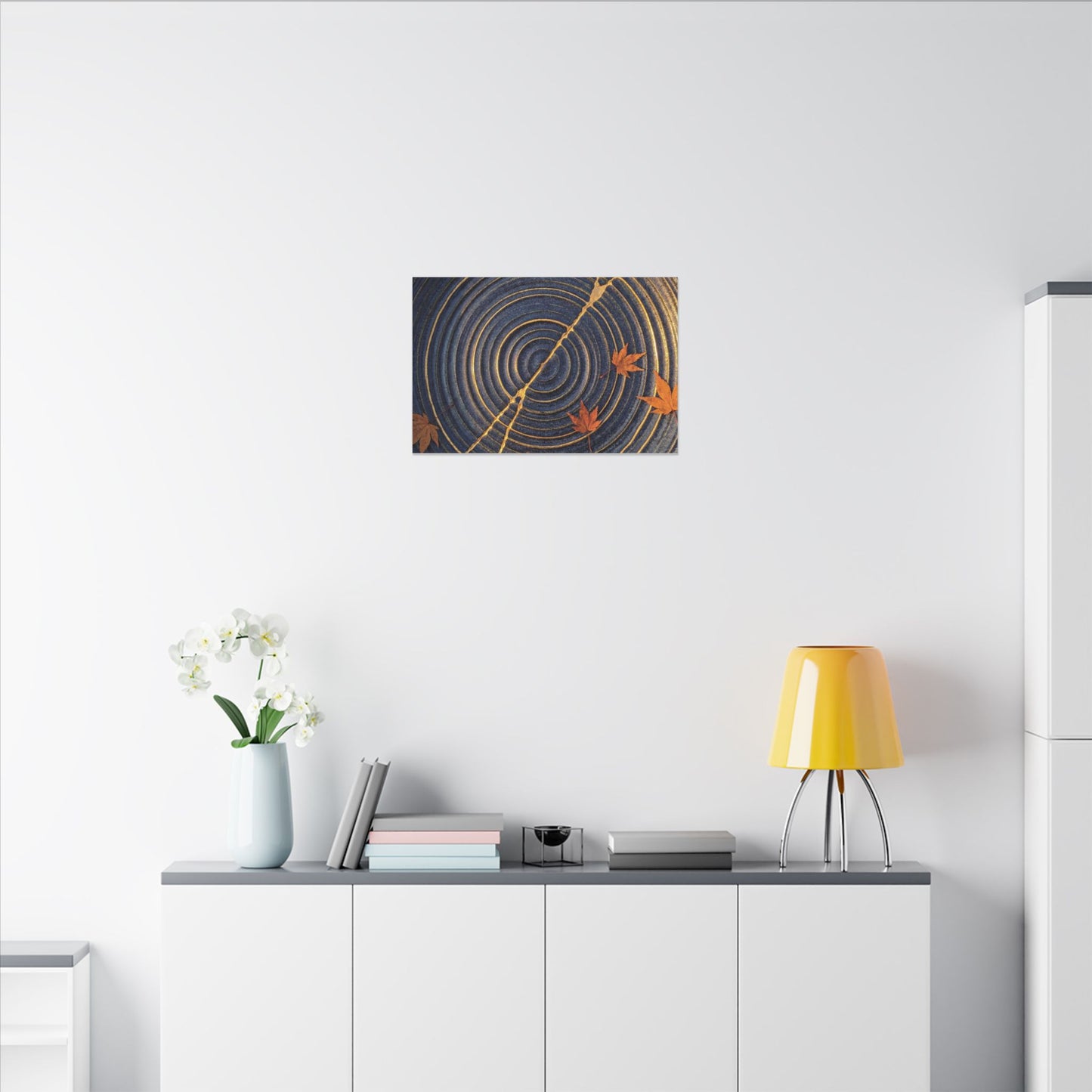 Water Ripple Gold Repair Canvas Art | Healing Kintsugi Art
