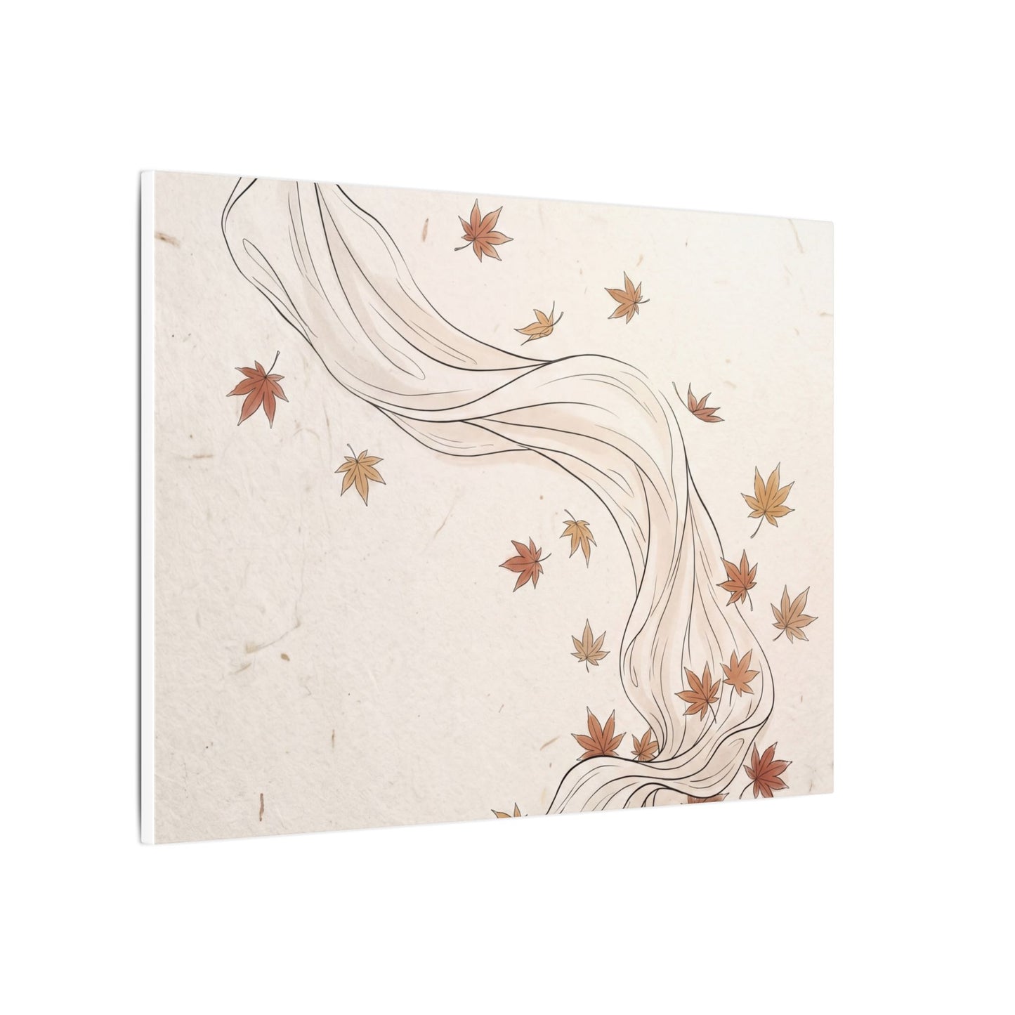 Japandi Silk Drape in Dawn | Minimal Line Canvas Art